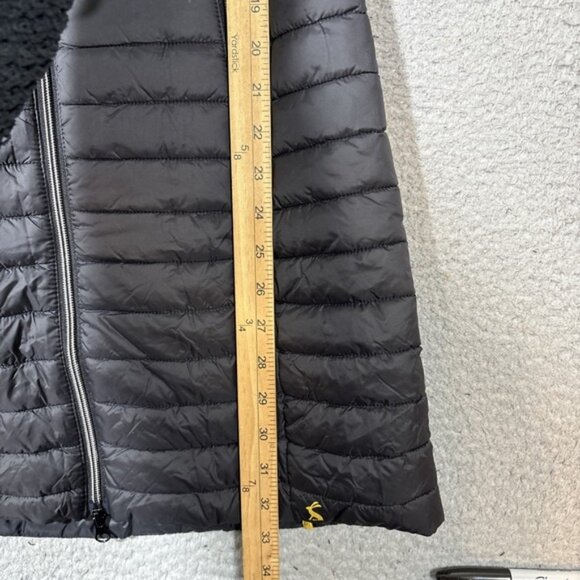 NWT Joules Jacket Womens US 2 Black Snug Long Puffer Showerproof Hooded Coat - Picture 4 of 9